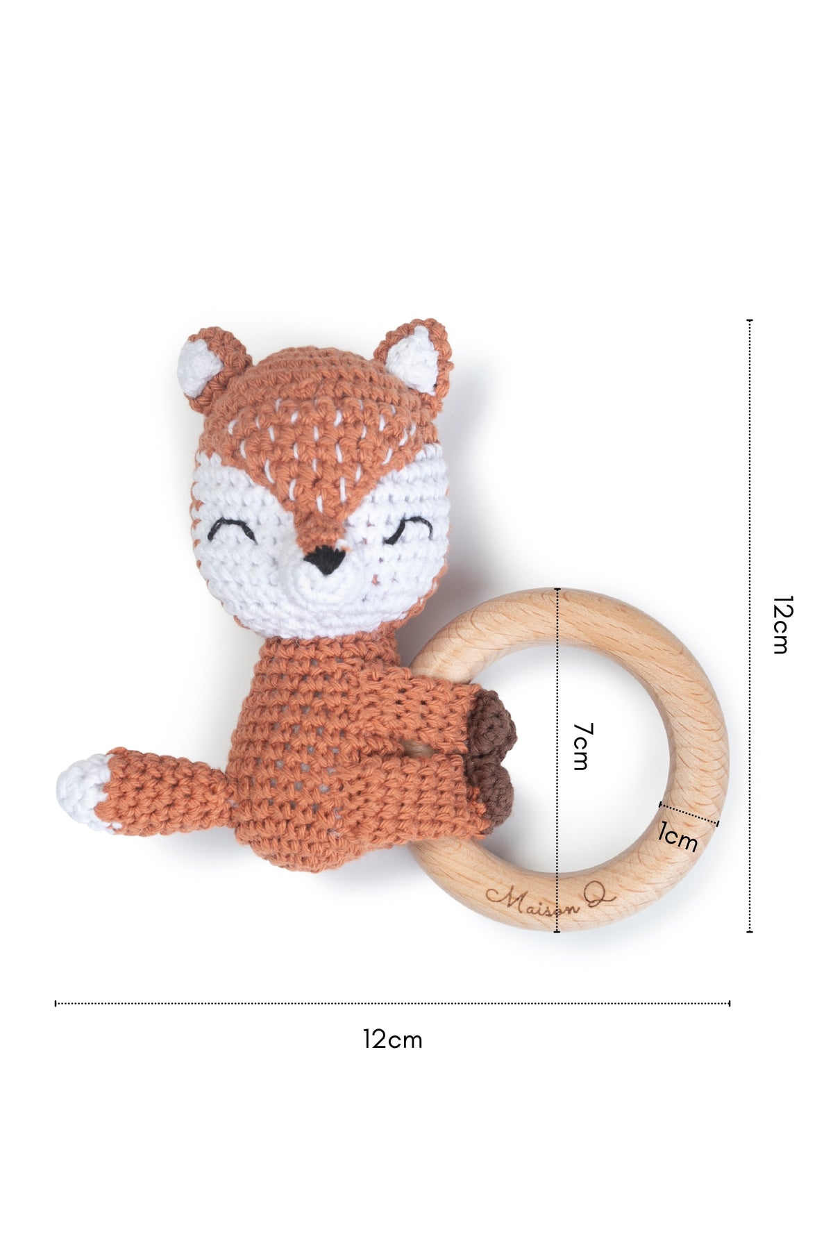 Clever Fox Crocheted Baby Rattle – Maison Q